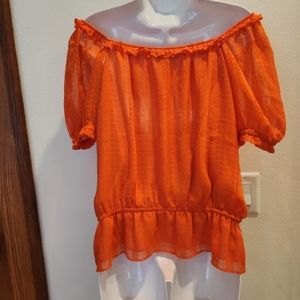 Orange off the shoulder top